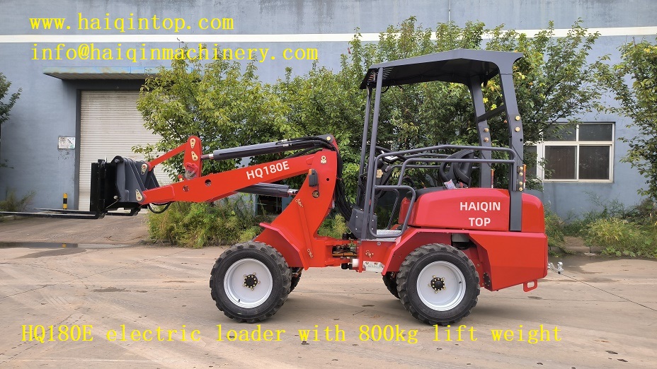 Electric Wheel Loaders with total battery power, electric radlader with CE, electric hoflader with USA motor system